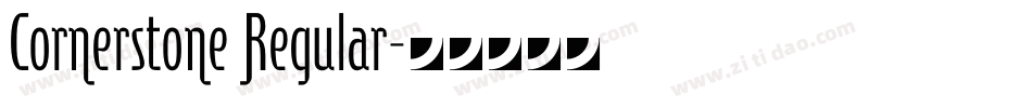 Cornerstone Regular字体转换
